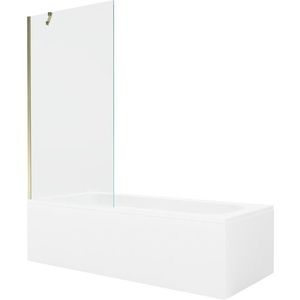 MEXEN/S - Vega obdĺžniková vaňa 150 x 70 cm s panelom + vaňová zástena 90, transparent, zlatá 550115070X9509000050 vyobraziť
