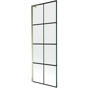 MEXEN/S - Next L vaňová zástena FIX 70 x 150, čierna vzor, zlatá 895-070-000-03-77-50 vyobraziť