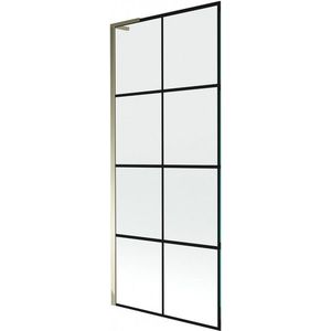 MEXEN/S - Next L vaňová zástena FIX 80 x 150, čierna vzor, zlatá 895-080-000-03-77-50 vyobraziť