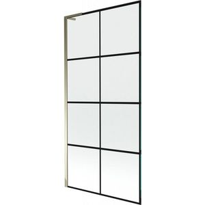 MEXEN/S - Next L vaňová zástena FIX 90 x 150, čierna vzor, zlatá 895-090-000-03-77-50 vyobraziť