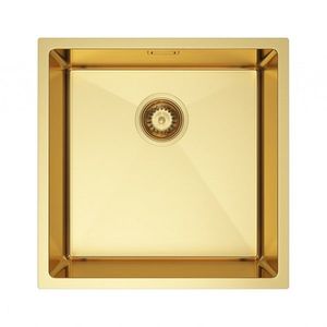 VELAZO Zlatý oceľový drez jednokomorový 44 x 44 cm, Velazo VELAZ4444G vyobraziť