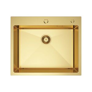 VELAZO Zlatý oceľový drez s jedným drezom 60 x 50 cm, Velazo VELAZ6050G vyobraziť