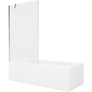 MEXEN/S - Vega obdĺžniková vaňa 160 x 70 cm s panelom + vaňová zástena 100, transparent, zlatá 550116070X9510000050 vyobraziť