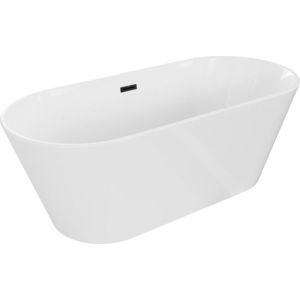 MEXEN/S - Flavia voľne stojaca vaňa 160 x 75, biela, sifón a prepad čierna 54031608000-70 vyobraziť