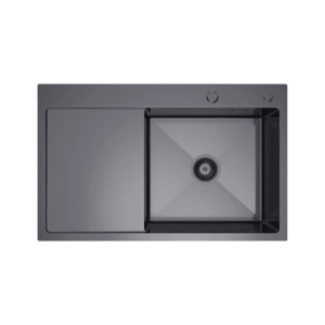 VELAZO Oceľový kuchynský drez 78 x 49 PVD grafit s odkvapkávačom vľavo, Velazo VELAZ7849RB vyobraziť