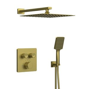 SAPHO - SMART SELECT podomietková termostatická sprchová súprava, 2 výstupy, vystúpenie, zlato mat RP042GB-01 vyobraziť