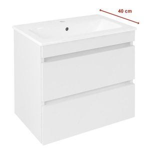 SAPHO - EZARA umývadlová skrinka 58x54x39cm, biela lesk EZ592-3030 vyobraziť