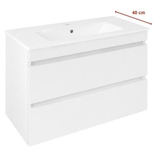 SAPHO - EZARA umývadlová skrinka 78x54x39cm, biela lesk EZ792-3030 vyobraziť