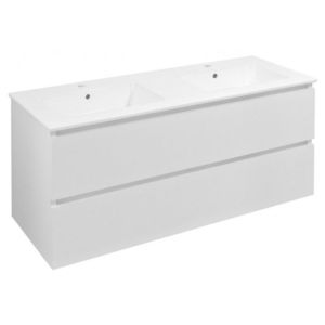 SAPHO - EZARA dvojumývadlová skrinka 120x55x46cm, biela lesk EZ121-3030 vyobraziť