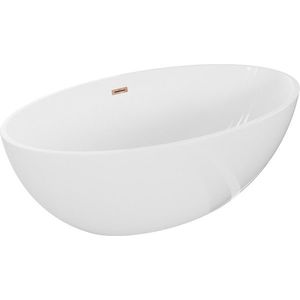 MEXEN/S - Nike voľne stojaca vaňa 175 x 100, biela, sifón a prepad ružové zlato 54071751000-60 vyobraziť