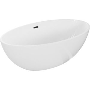 MEXEN/S - Nike voľne stojaca vaňa 175 x 100, biela, sifón a prepad čierna 54071751000-70 vyobraziť