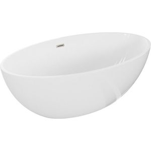 MEXEN/S - Nike voľne stojaca vaňa 175 x 100, biela, sifón a prepad nikel kartáčovaná 54071751000-97 vyobraziť