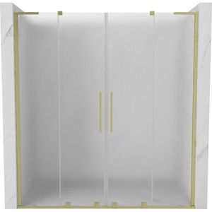 MEXEN/S - Velar L Duo posuvné sprchové dvere 180, dekor, zlatá kartáčovaná 871-180-003-32-55 vyobraziť