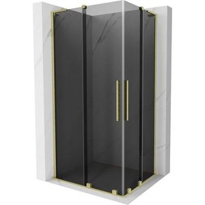 MEXEN/S - Velar L Duo sprchovací kút, posuvné dvere 100 x 90, grafit, zlato kartáčovaná 871-100-090-02-43-55 vyobraziť
