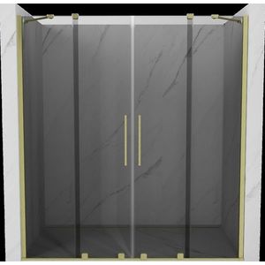 MEXEN/S - Velar Duo posuvné sprchové dvere 180, grafit, zlatá kartáčovaná 871-180-000-42-55 vyobraziť