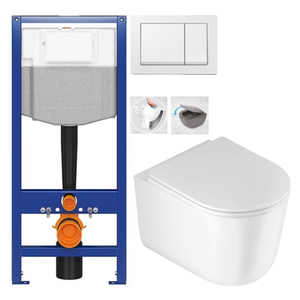 CERSANIT predstenový inštalačný systém s bielym tlačidlom K97-516 + WC DEANTE Jasmin so sedadlom RIMLESS K97-526 516 JA1 vyobraziť