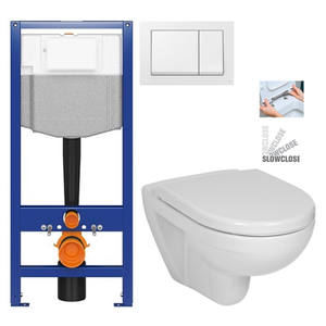 CERSANIT predstenový inštalačný systém s bielym tlačidlom K97-516 + WC JIKA LYRA PLUS + SEDADLO duraplastu SLOWCLOSE K97-526 516 LY5 vyobraziť