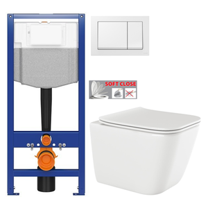 CERSANIT predstenový inštalačný systém s bielym tlačidlom K97-516 + WC INVENA PAROS + SEDADLO K97-526 516 RO1 vyobraziť