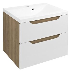 SAPHO - WAVE umývadlová skrinka 60x65x47, 8cm, biela/dub cuneo WA060-3025 vyobraziť