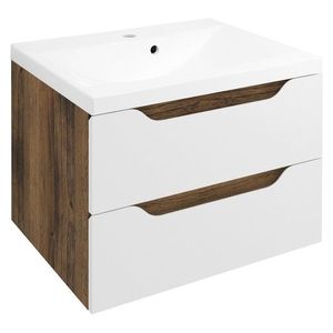 SAPHO - WAVE umývadlová skrinka 60x65x47, 8cm, biela/dub collingwood WA060-3019 vyobraziť