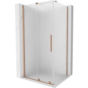 MEXEN/S - Velár sprchovací kút, posuvné dvere 130 x 80, dekor, meď kartáčovaná 871-130-080-31-65 vyobraziť