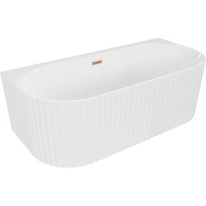 MEXEN/S - Sella voľne stojaca vaňa nástenná reliéf 170 x 80, biela lesk, sifón a prepad meď kartáčovaná 52711708000-65 vyobraziť