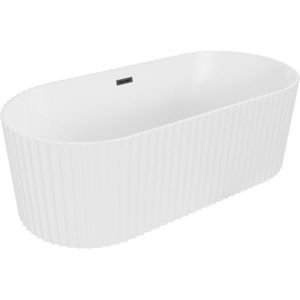 MEXEN/S - Paola voľne stojaca vaňa reliéf 170 x 80, biela mat, sifón a prepad čierna 52721708001-70 vyobraziť