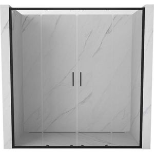 MEXEN/S - Exo dvojité posuvné sprchové dvere 170, transparent, čierna 8152-170-000-70-00 vyobraziť