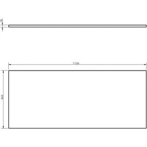 MEXEN - Uni vrchná doska 110, biela lesk 91AXX-1104-464-18-00 vyobraziť