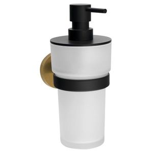 SAPHO - LARISSA mydlenička 250ml, mliečné sklo, čierná/zlato mat WS019BG vyobraziť