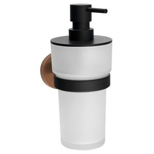 SAPHO - LARISSA mydlenička 250ml, mliečné sklo, čierna/meď mat WS019BC vyobraziť