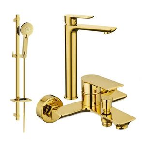 MEXEN/S - Alfa DQ40 Set umývadlovej a vaňovej batérie s príslušenstvom, zlato 745713DQ40-50 vyobraziť