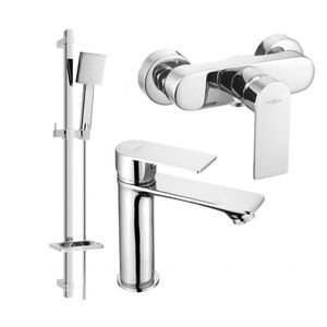 MEXEN/S - Royo DQ45 Set umývadlové a sprchové batérie s príslušenstvom, chróm 72204DQ45-00 vyobraziť