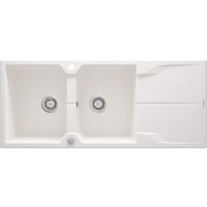 DEANTE DEANTE - Andante alabaster - Granitový drez, 2 - bowl s odkvapkávačom ZQN_A213 vyobraziť