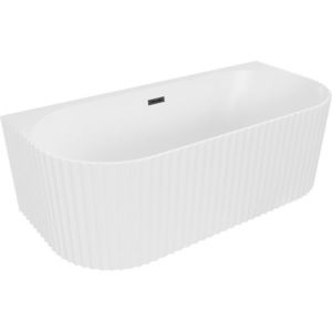 MEXEN/S - Sella voľne stojaca vaňa nástenná reliéf 150 x 75, biela mat, sifón a prepad čierna 52711507501-70 vyobraziť