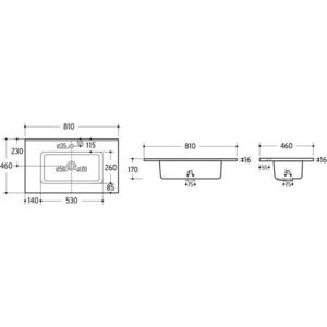 COMAD - Nábytkové umývadlo GO 80cm 5907611650882 vyobraziť