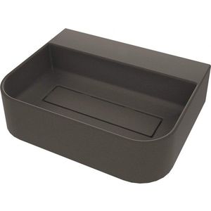 DEANTE - Umývadlo Arnika antracit metalické z granitu, na pracovnú dosku, s odkladacou plochou pre batériu - s krycou doskou CQA_TU5S vyobraziť