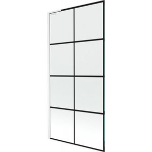 MEXEN/S - Next L vaňová zástena FIX 90 x 150, čierna vzor, biela 895-090-000-03-77-20 vyobraziť