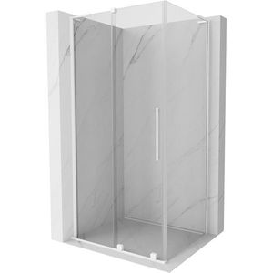 MEXEN/S - Velar L sprchovací kút, posuvné dvere 90 x 80, transparent, biela 871-090-080-03-20 vyobraziť