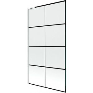 MEXEN/S - Next L vaňová zástena FIX 100 x 150, čierna vzor, biela 895-100-000-03-77-20 vyobraziť