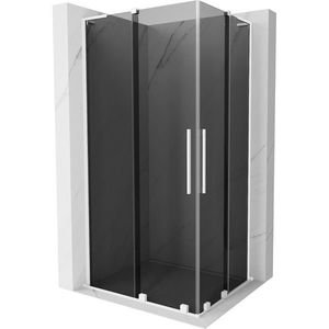 MEXEN/S - Velar L Duo sprchovací kút, posuvné dvere 90 x 80, grafit, biela 871-090-080-02-43-20 vyobraziť