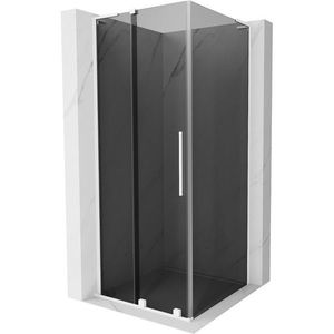 MEXEN/S - Velar L sprchovací kút, posuvné dvere 110 x 110, grafit, biela 871-110-110-43-20 vyobraziť
