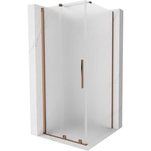 MEXEN/S - Velár sprchovací kút, posuvné dvere 120 x 120, dekor, ružové zlato 871-120-120-31-60 vyobraziť