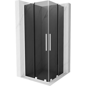 MEXEN/S - Velar L Duo sprchovací kút, posuvné dvere 100 x 100, grafit, biela 871-100-100-02-43-20 vyobraziť