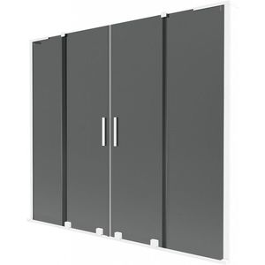 MEXEN/S - Velar L Duo dvojkrídlová posuvná vaňová zástena 180 x 150, grafit, biela 896-180-003-42-20 vyobraziť