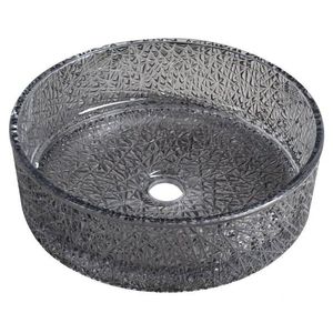 SAPHO - ERSEL gravírované sklenené umývadlo na dosku priemer 39, 5cm, čierna TY323B vyobraziť