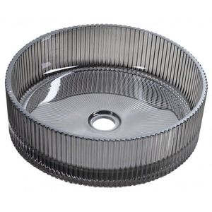 SAPHO - ANHELO gravírované sklenené umývadlo na dosku priemer 39, 5cm, čierna TY317B vyobraziť