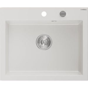 MEXEN MEXEN - Elix granitový drez 1-miska 600 x 500 mm, biela, sifón chróm 6525601005-20 vyobraziť