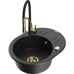 MEXEN/S MEXEN/S - Kevin granitový drez s odkvapkávačom vrátane batérie Aster, čierna/strieborná metalík 6517-73-73450-57-G vyobraziť