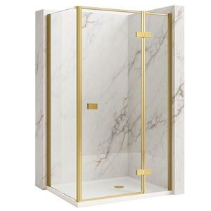 REA/S - Sprchovací kút Atlas 120x80 Brush Gold vpravo KPL-K4377 vyobraziť